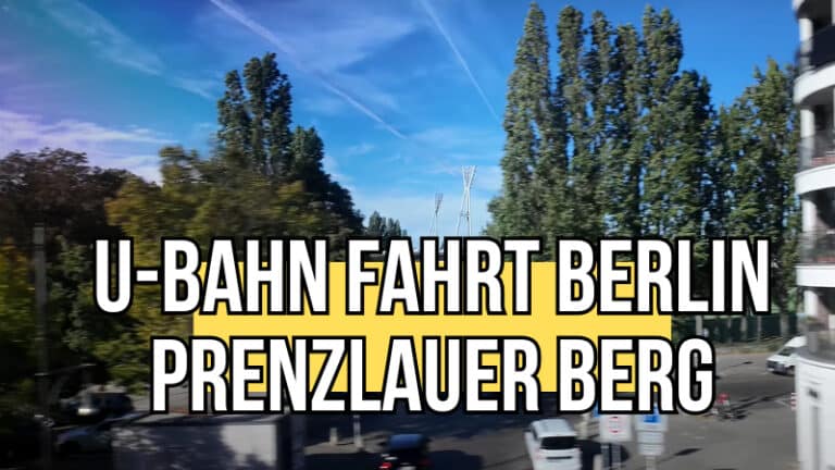 U-Bahn Fahrt in Berlin Pankow und Prenzlauer Berg oberirdisch
