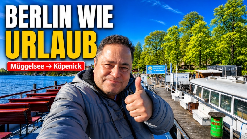 Berlin wie Urlaub: Mit dem Schiff über den Müggelsee, durch den Spreetunnel und zu Fuß bis in die Altstadt Köpenick mit Rathaus und Schloss.